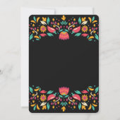 Quinceanera fiesta floral w / lowrider & rode roos kaart (Achterkant)