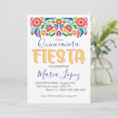 Quinceañera Fiesta verjaardagsfeestje Uitnodiging (Staand voorkant)