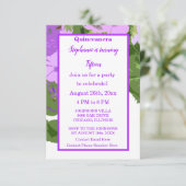 Quinceanera Fif10th Birthday Paars Floral Cute Kaart (Staand voorkant)