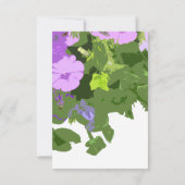 Quinceanera Fif10th Birthday Paars Floral Cute Kaart (Achterkant)