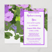 Quinceanera Fif10th Birthday Paars Floral Cute Kaart (Voorkant / Achterkant)