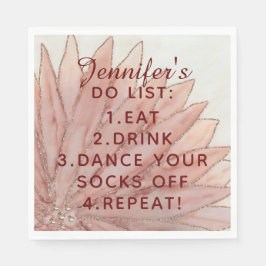 Quinceanera Floral do List Napkins Servet