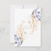 Quinceanera Floral Royal Blue Roos Save The Date (Achterkant)