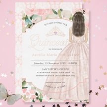 Quinceañera Floral Waterverf Butterfly Blush Pink