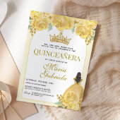 Quinceanera Floral Yellow Gold Mis Quince Anos Kaart