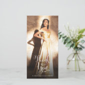 Quinceanera Foto Bedankt (Staand voorkant)