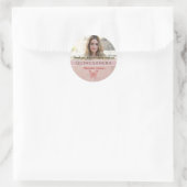 Quinceanera Foto bedankt Classic Round Sticker (Tas)