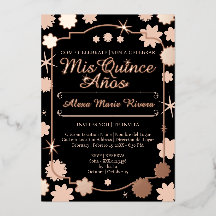 Quinceanera Foto Bloem Goud Zilver Folie Glam