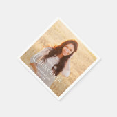 Quinceañera Foto en Modern Trendy Wit Script Servet (Hoek)