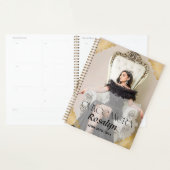 Quinceanera Foto Goud Zwart Planner (Display)