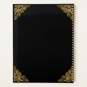 Quinceanera Foto Goud Zwart Planner (Achterkant)