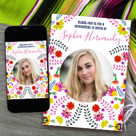 Quinceanera Foto Mexicaanse Fiesta Party Wit Kaart