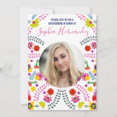 Quinceanera Foto Mexicaanse Fiesta Party Wit Kaart (Voorkant)