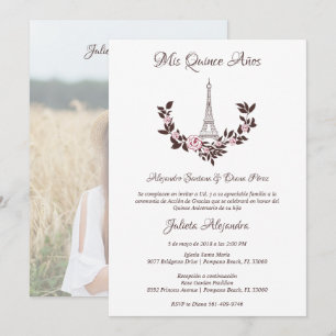 Quinceañera Foto Red Classic Chic Paris Eiffel