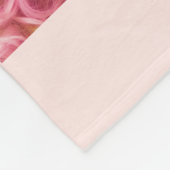Quinceanera foto roos goud glitter blush roze fleece deken (Hoek)