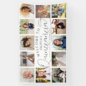 Quinceañera Fotocollage 15e Verjaardag Welkom Spandoek (Verticaal)