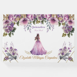 Quinceañera Gastenboek Lila