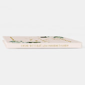 Quinceanera Gastenboek Roze Blush Goudfolie Bloeme (Rug)