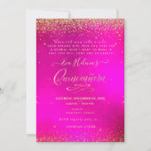 Quinceañera, geschreven in de Star, Hot PInk Kaart (Voorkant)