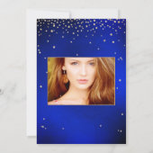 Quinceañera, Geschreven in de Ster, Blauw Fluweel Kaart (Achterkant)