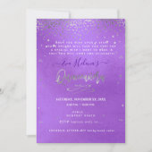 Quinceañera, Geschreven in de Sterren, DIY Paarse Kaart (Voorkant)