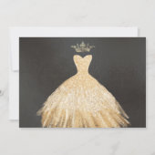 Quinceañera, Glitters Gown, Faux Gold Kaart (Achterkant)