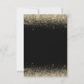 Quinceanera Gold Black Modern Glitter Sparkle Kaart (Achterkant)