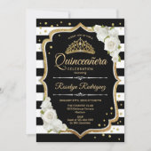 Quinceanera - Gold Black White Kaart (Voorkant)