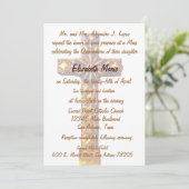 Quinceanera Gold Cross Kaart (Staand voorkant)