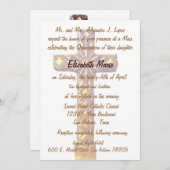 Quinceanera Gold Cross Kaart (Voorkant / Achterkant)