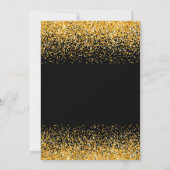 Quinceanera Gold Dress Faux Glitter Bedankkaart (Achterkant)