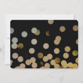 Quinceañera Gold en Black Confetti Masquerade Kaart (Achterkant)