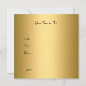 Quinceañera Gold en Silver Invitation Quinceañera Kaart (Achterkant)