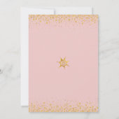 Quinceañera Gold Foil Blush Pink Waterverf Kaart (Achterkant)