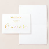 Quinceañera Gold - gepersonaliseerde uitnodiging (Display)