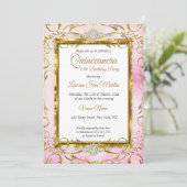 Quinceanera Gold Pink Diamond Kaart (Staand voorkant)