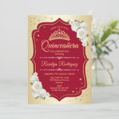 Quinceanera - Gold Red Kaart (Staand voorkant)