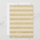 Quinceanera - Gold Stripes Blue Kaart (Achterkant)