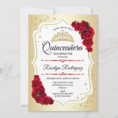 Quinceanera - Gold White Red Kaart (Voorkant)