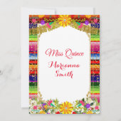 Quinceanera Goud Kleurrijke Mexicaanse Miss Quince Kaart (Achterkant)