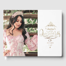 Quinceañera goud wit foto gastboek