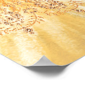 Quinceanera goudglitter jurk welkom poster (Hoek)