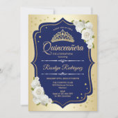 Quinceanera - goudmarine kaart (Voorkant)