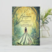 Quinceanera Gown Enchanted Forest Portal Kaart (Staand voorkant)