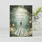 Quinceanera Gown Enchanted Forest Portal Kaart (Staand voorkant)