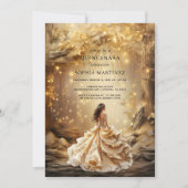 Quinceanera Gown Enchanted Golden Forest Portal Kaart (Voorkant)
