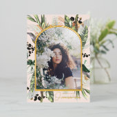 Quinceañera | Greenery & Terra Cotta Oerwoud Invit Folie Uitnodiging (Staand Voorkant)