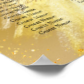 Quinceanera groen gouden jurk bloemen poster (Hoek)