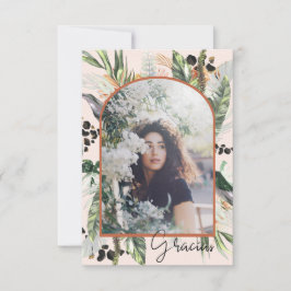 Quinceañera | Groene & Terra Cotta Jungle  Bedankkaart
