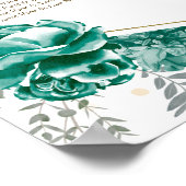 Quinceanera Groene Zitkaart Teken Vlinders Poster (Hoek)